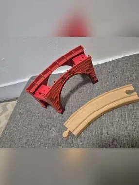 Toys | Elevated Red Train Bridge With Removable Curve Track | Poshmark
